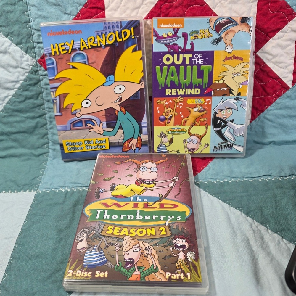 Nickelodeon DVD Cartoon Lot The Wild Thornberries Hey Arnold Out of the Vault